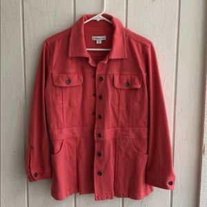 Coral denim jacket by Coldwater Creek